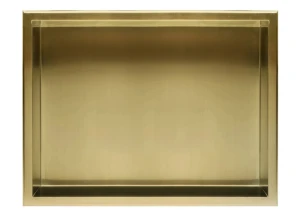 Вбудована полиця REA 30X45 BRUSHED GOLD з обідком №1