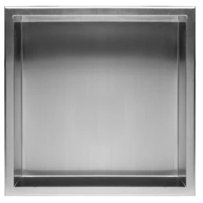 Вбудована полиця REA 30X30 NICKEL BRUSHED з обідком №3