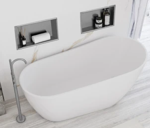 Встраиваемая полка REA 30X45 NICKEL BRUSHED с ободком №5