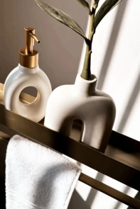 Полка для ванны REA SF01 45 BRUSHED GOLD №4