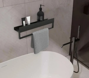 Полка для ванны REA SF01 45 BLACK MATT №2