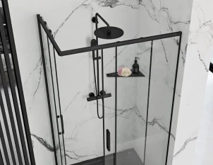 Кутова полиця для ванни REA SF05 30 BLACK MATT №6
