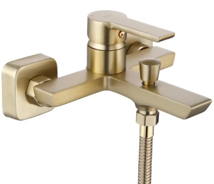 Змішувач для ванни та душу REA ARGUS BRUSHED GOLD настінний з виливом №2