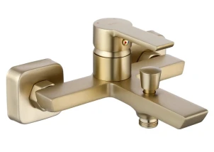 Змішувач для ванни та душу REA ARGUS BRUSHED GOLD настінний з виливом №3