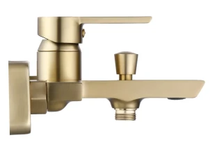 Змішувач для ванни та душу REA ARGUS BRUSHED GOLD настінний з виливом №4