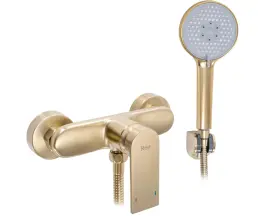Смеситель для ванны и душа REA VERSO BRUSHED GOLD настенный без излива