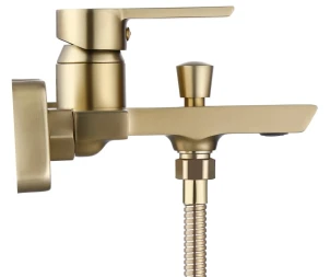 Змішувач для ванни та душу REA ARGUS BRUSHED GOLD настінний з виливом №5