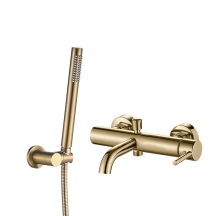 Смеситель для ванны и душа VBI MILANO BRUSHED GOLD настенный