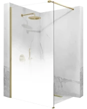 Душевая стенка REA AERO OMBRE 120 MATT BRUSHED GOLD купить в Киеве