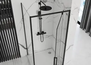 Душова кабіна REA RAPID SWING 100x80 BLACK №3