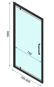 Душевая кабина REA RAPID SWING 90x80 BLACK №6