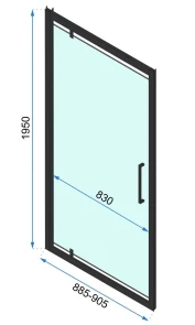 Душова кабіна REA RAPID SWING 80x90 BLACK №6