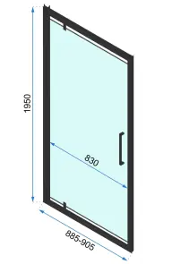 Душова кабіна REA RAPID SWING 100x90 BLACK №6