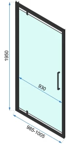 Душова кабіна REA RAPID SWING 80x100 BLACK №6