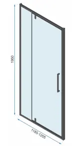Душова кабіна REA RAPID SWING 100x120 BLACK №6