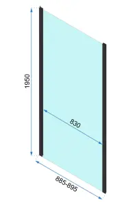 Душова кабіна REA RAPID SWING 100x70 BLACK №7