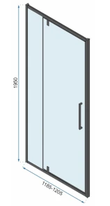 Душова кабіна REA RAPID SWING 80x120 BLACK №6