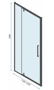 Душова кабіна REA RAPID SWING 90x120 BLACK №6