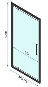 Душевая кабина REA RAPID SWING 90x120 BLACK №6