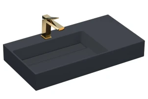 Умывальник (раковина) REA ARCHI 90 BLACK MATT накладной подвесной №1