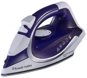 Праска Russell Hobbs безпровідна Supreme Steam Cordless, 2400Вт, 300мл, паровий удар -40гр, постійна пара - 135гр, база для заряджання, автовимкнення, керам. підошва, біло-синій №1