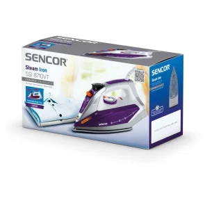 утюг Sencor, 2400Вт, 200мл, паровой удар -120гр, постоянная пара - 25гр, Anti-calc, керам. подошва, фиолетовый №7
