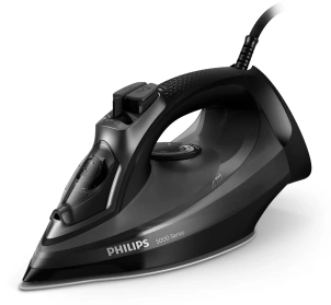 Праска Philips 5000 Series, 2600Вт, 320мл, паровий удар -200гр, постійна пара - 45гр, керам. підошва, чорний №1