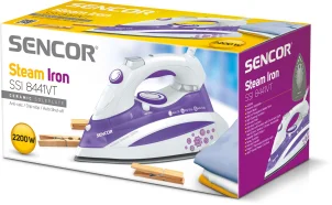 утюг Sencor, 2200Вт, 380мл, постоянная пара – 30гр, Anti-Calс, Drip-Stop, керам. подошва, голубой №10
