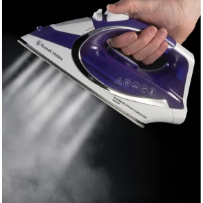 Праска Russell Hobbs безпровідна Supreme Steam Cordless, 2400Вт, 300мл, паровий удар -40гр, постійна пара - 135гр, база для заряджання, автовимкнення, керам. підошва, біло-синій №6
