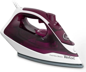 Праска Tefal Express Steam, 2400Вт, 270мл, паровий удар -160гр, постійна пара - 30гр, керам. підошва, бордовий №2
