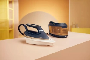 утюг-парогенератор Philips PerfectCare 6000 Series, 2400Вт, 1800мл, паровой удар -600гр, постоянный пар - 130гр, нерж. сталь, сине-золотой №3