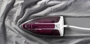 Праска Tefal Express Steam, 2400Вт, 270мл, паровий удар -160гр, постійна пара - 30гр, керам. підошва, бордовий №5