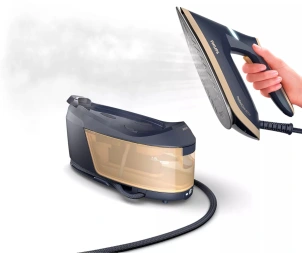 утюг-парогенератор Philips PerfectCare 6000 Series, 2400Вт, 1800мл, паровой удар -600гр, постоянный пар - 130гр, нерж. сталь, сине-золотой №8