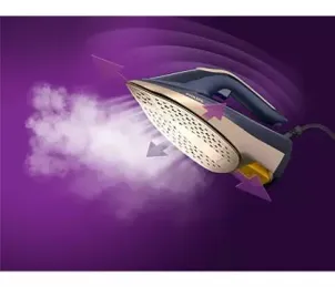 Праска Philips Azur 8000 Series, 3000Вт, 350мл, паровий удар -260гр, постійна пара - 85гр, нерж. сталь, темно синій №9