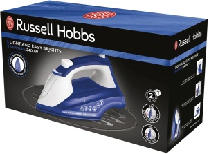 утюг Russell Hobbs Light&Easy Brights Sapphire, 2400Вт, 240мл, паровой удар -115гр, постоянная пара - 35гр, керам. подошва, темно синий №7