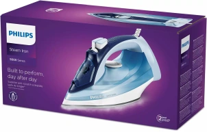 утюг Philips 5000 Series, 2400Вт, 320мл, паровой удар -180гр, постоянный пар - 45гр, керам. подошва, голубой №11
