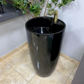 Умивальник (раковина) VBI AGRIENTO BLACK GLOSSY підлоговий №3