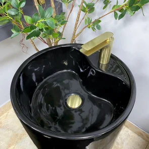 Умивальник (раковина) VBI AGRIENTO BLACK GLOSSY підлоговий №4