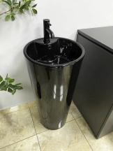 Умивальник (раковина) VBI BOLONIA BLACK GLOSSY підлоговий