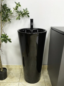 Умивальник (раковина) VBI BOLONIA BLACK GLOSSY підлоговий №4