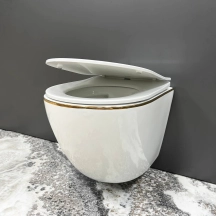 Підвісний унітаз VBI VULCANO WHITE GOLD EDGE