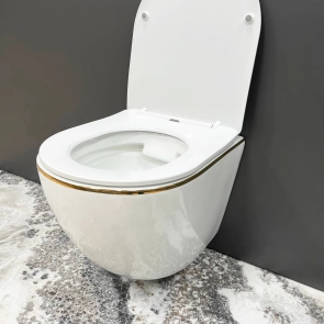 Підвісний унітаз VBI VULCANO WHITE GOLD EDGE №3