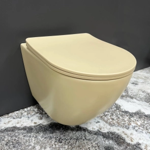 Подвесной унитаз VBI VULCANO BEIGE MATT №1