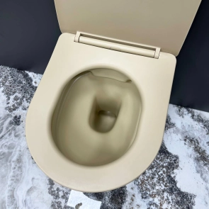 Подвесной унитаз VBI VULCANO BEIGE MATT №2