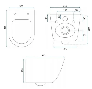 Подвесной унитаз REA CARLO FLAT MINI TORNADO WHITE №6