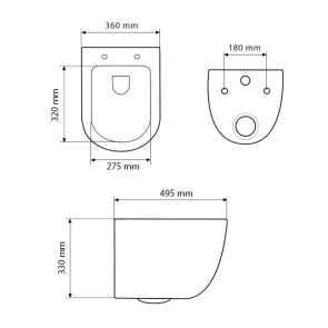 Подвесной унитаз VBI VULCANO LIGHT GREY MATT №5