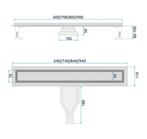 Трап для душу REA NEOX 60 SUPERFLOW BRUSHED STEEL 2в1 сталь №5