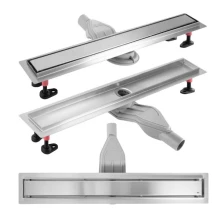 Трап для душу REA NEOX 80 SUPERFLOW BRUSHED STEEL 2в1 сталь