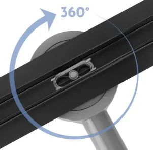 Трап для душу REA NEOX 90 SLIM PRO BLACK чорний №2