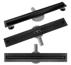 Трап для душу REA NEOX 70 SLIM PRO BLACK чорний